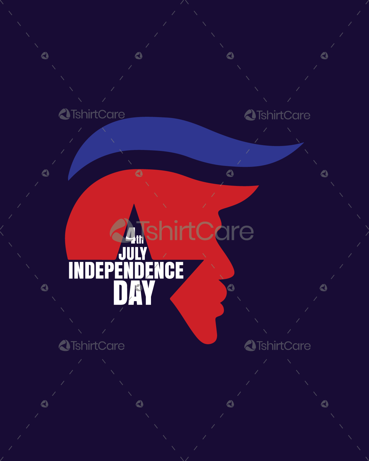Donald trump with US independence day T shirt design for American ...