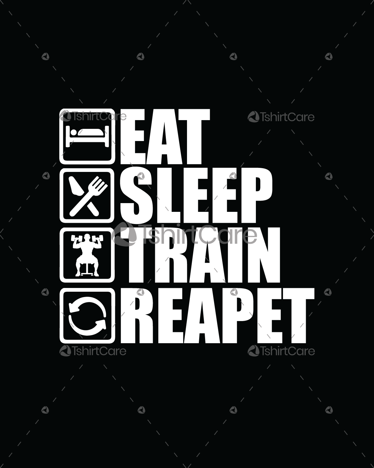 Eat sleep train repeat Shirt Gym 