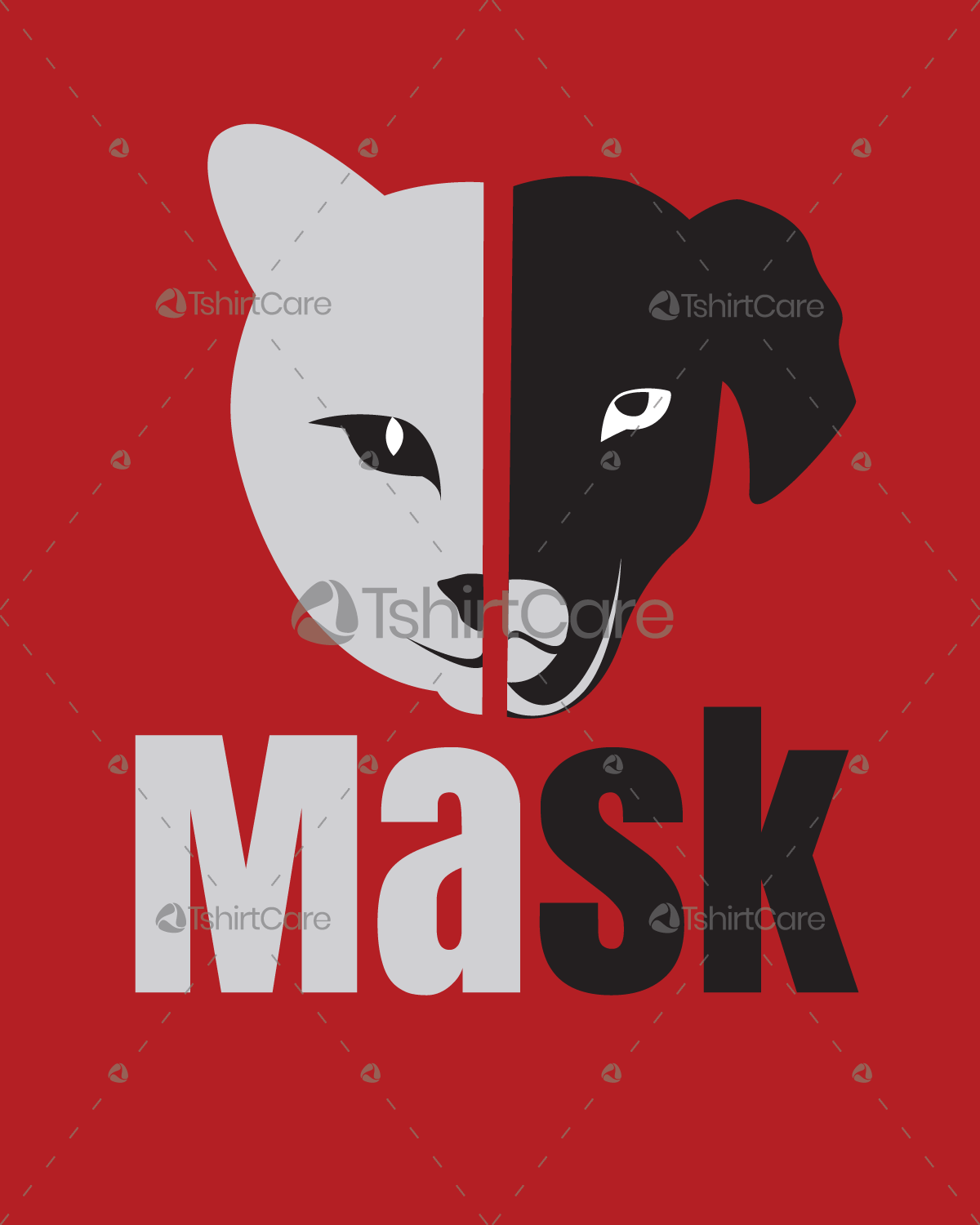 Cat & Dog face shirt Design Big Face Animals Mask T-Shirts for Pet Lovers & Women - TshirtCare