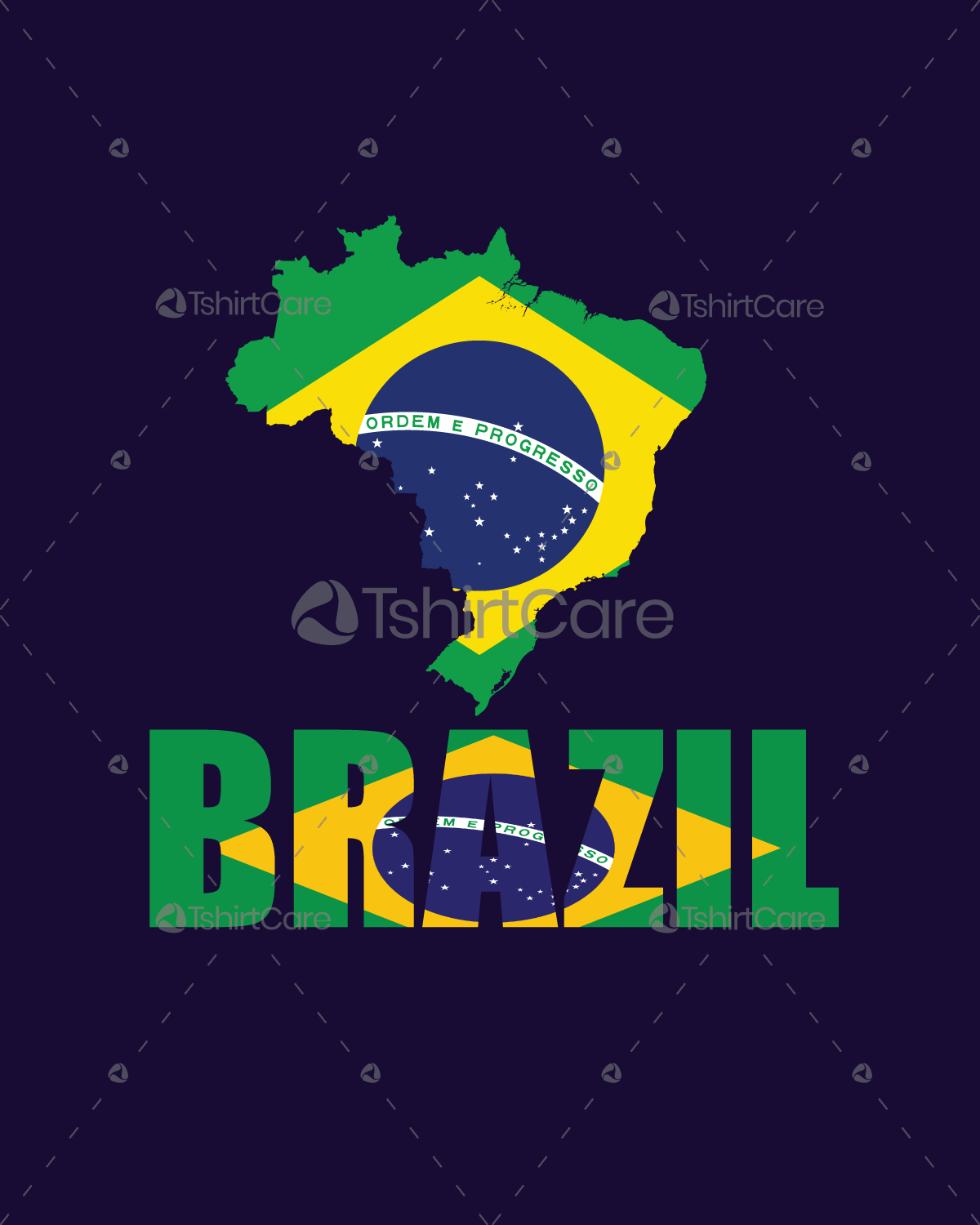 Brazilian Flag Tear Design República Federativa do Brasil Mens V-neck T-shirt 