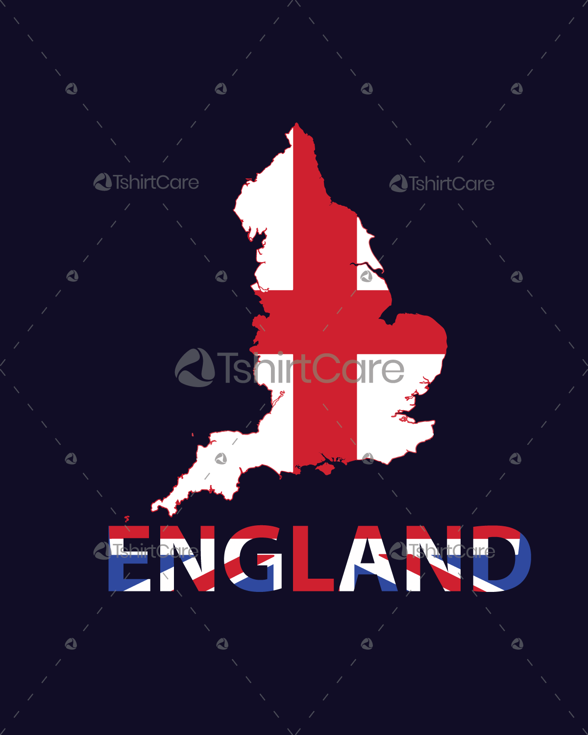England Map Flag T shirt Design Uk Flag T-Shirts for England Football Team Lovers